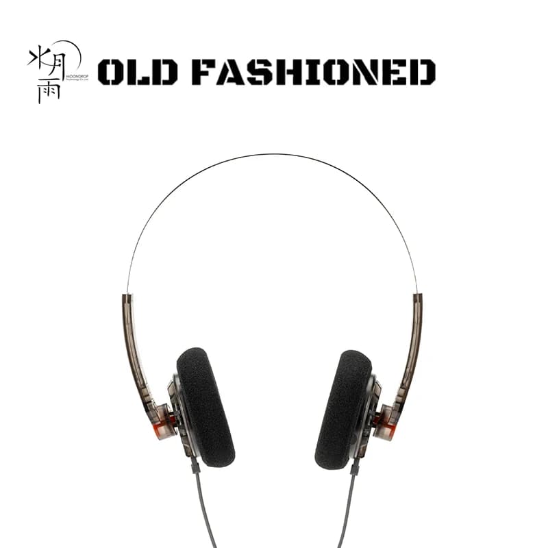 سماعة رأس MOONDROP Old Fashioned على الأذن 0.78-2pin 3.5mm حجاب حاجز مركب صلب ومرن من ثلاث طبقات