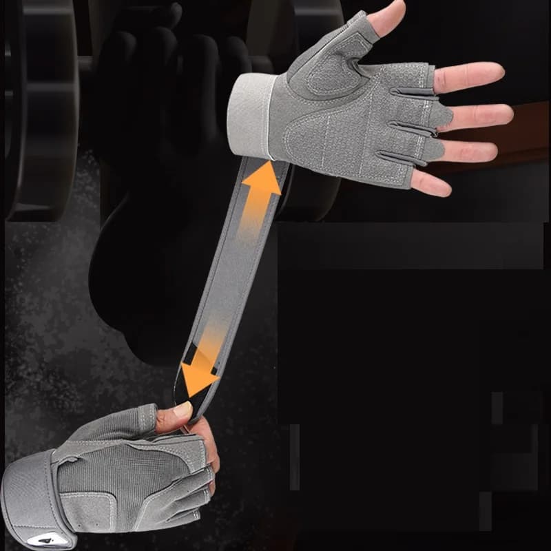قفازات دمبل للرجال والنساء قفازات تدريب الصالة الرياضية تجريب كمال الأجسام كروس فيت رفع الأثقال واقي معصم غير قابل للانزلاق - 2