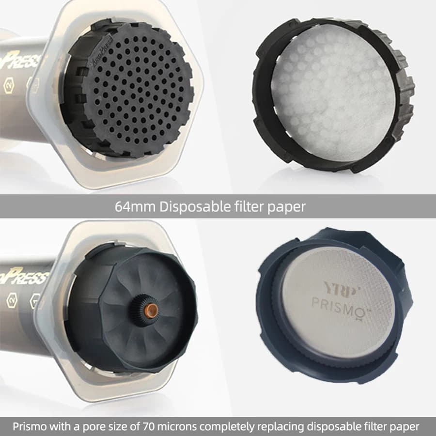 YRP ملحقات قهوة Aeropress/Yuropress ل Air press 64mm350pcs ورق فلتر القهوة ملحقات تعزيز الإسبريسو Prismo