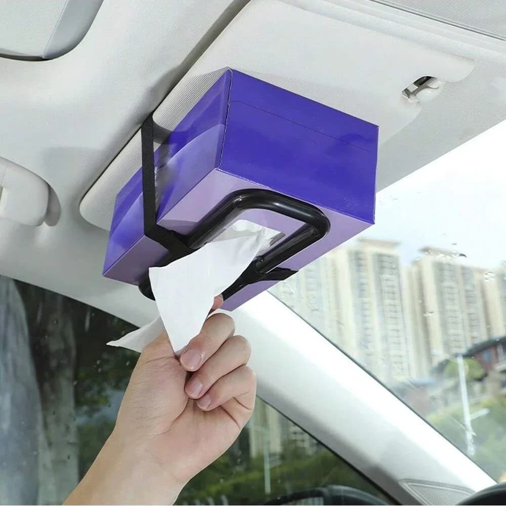 Car Paper Towel Organizer Make Your Car Interior Stylish & Organized With This Creative Sunshade Clip-On Tissue Box - 2