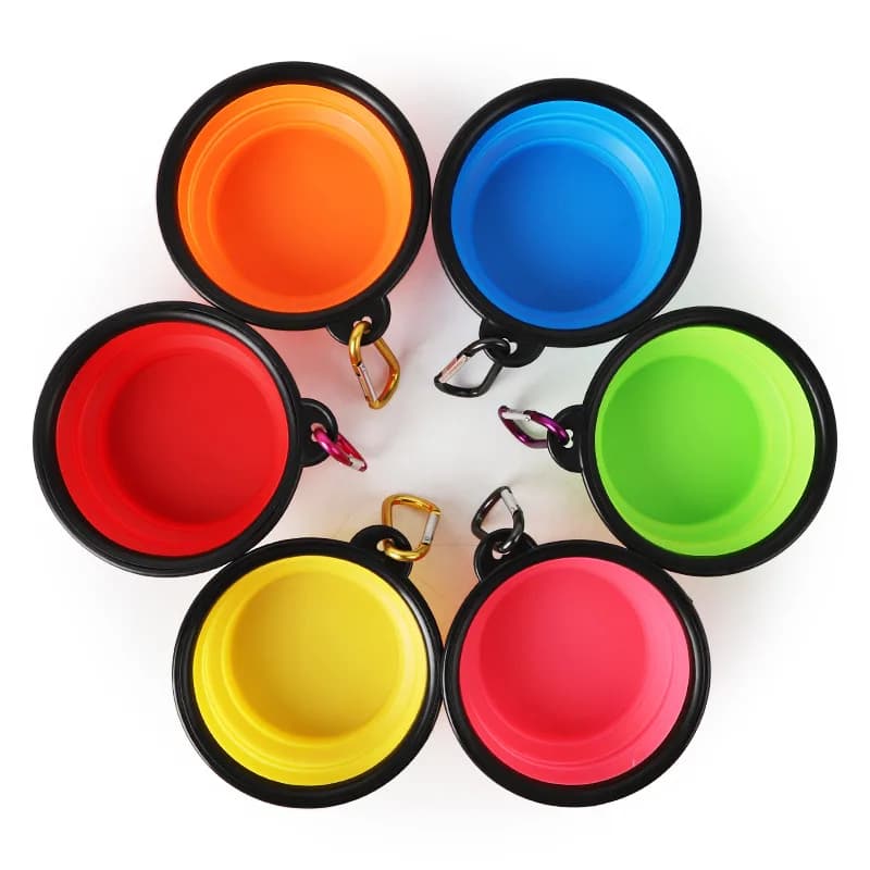Foldable Silicone Pet Bowl, Portable Puppy Food Container, Collapsible Feeder for Outdoor Camping, Dog Accessories, 350ml - 2