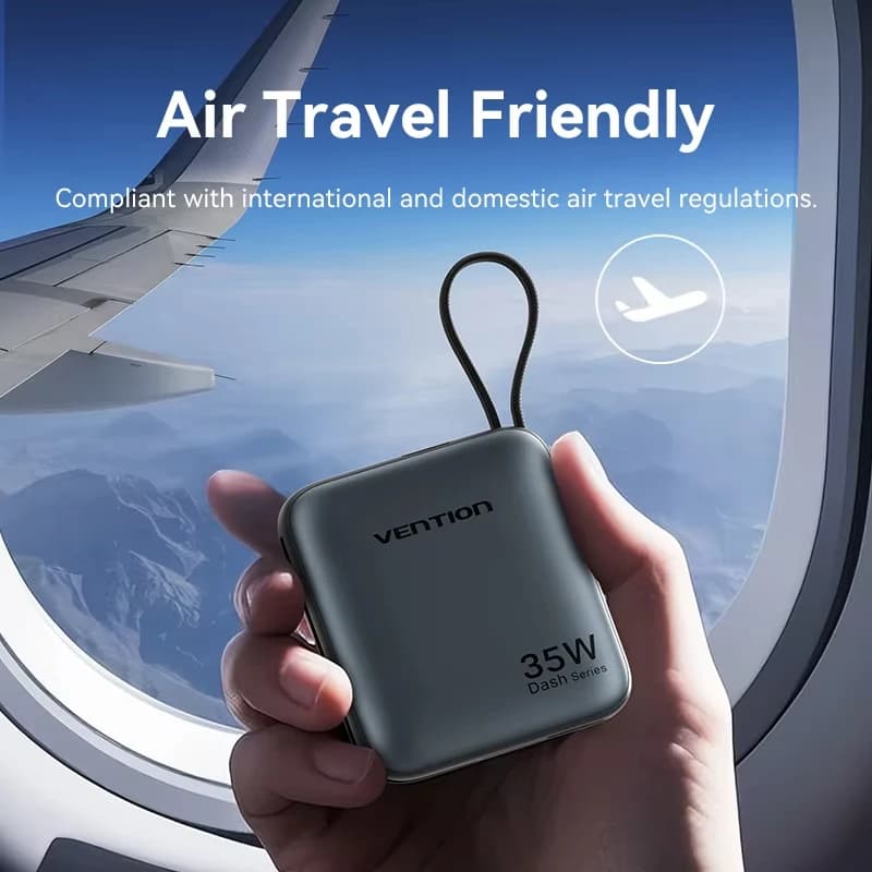Vention 35W Mini Power Bank PD Fast Charge 10000mAh Portable PowerBank for iPhone 17 16 Pro Samsung S25 External Battery Charger - 6