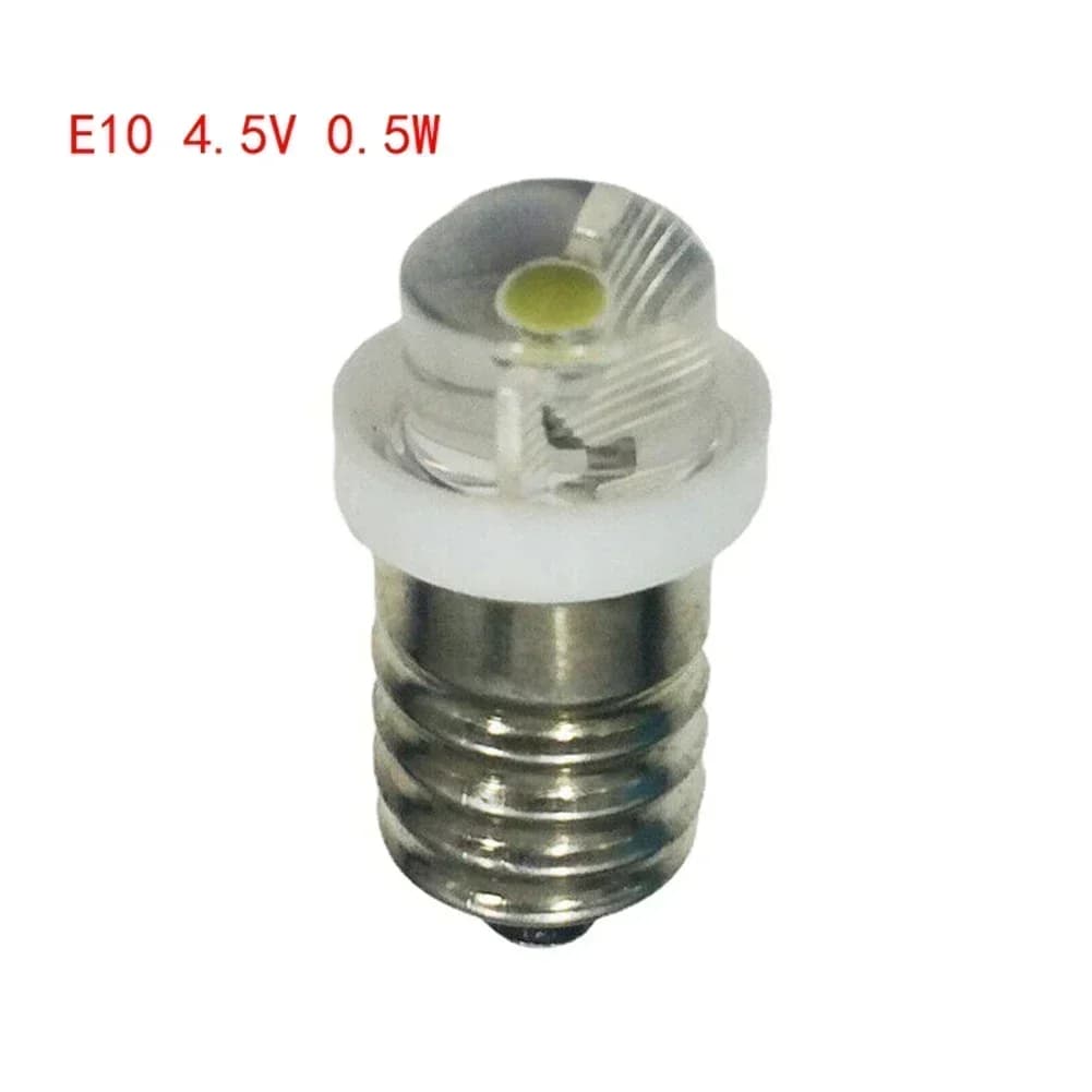 مصابيح LED طويلة الأمد بقوة 0.5 واط، E10، DC 3V/4.5V/6V، درجة حرارة لون 6000 كلفن، لون أبيض، زاوية شعاع 180 درجة، معدات تخييم - 3