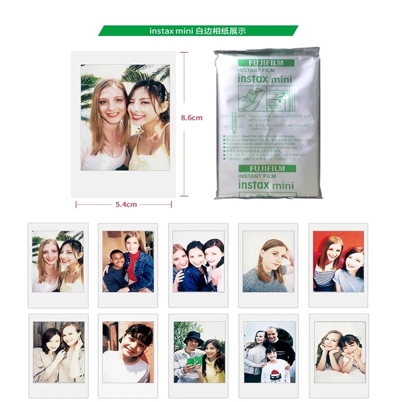 10/20 Sheets Fujifilm Instax Mini 12 Films 3 Inch Instax Film for Instant Camera Mini 40 99 SE 7+ Evo 90 Liplay Link Photo Paper - 2
