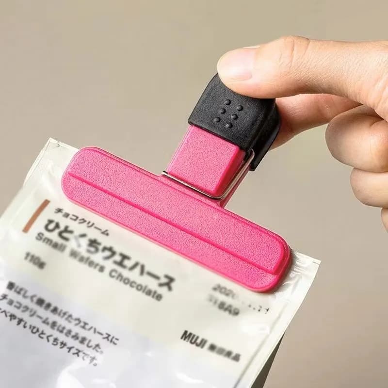 مشابك أكياس محمولة لتخزين الطعام والوجبات الخفيفة، مشابك إغلاق محكمة، أداة بلاستيكية، إكسسوارات تنظيم المطبخ - 4