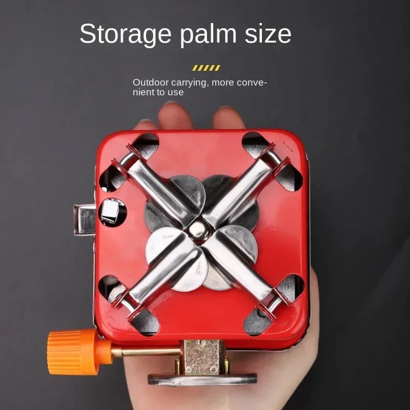 Outdoor Mini Square Portable Folding Gas Stove Ultra-Light Camping Cassette Cooker Travel Hiking Equipment - 3