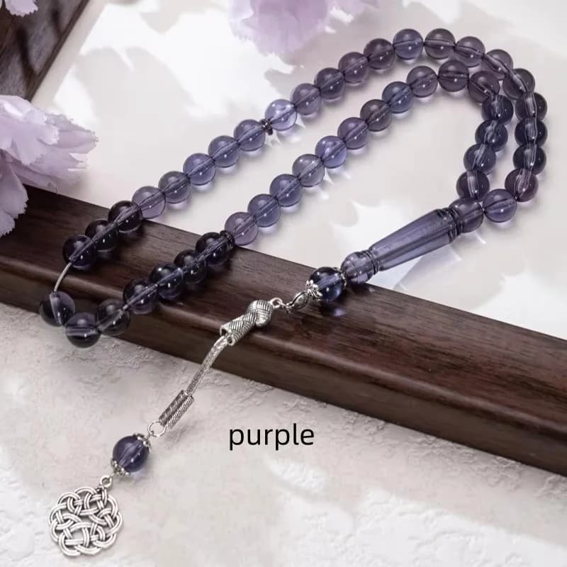 علبة هدية 45 قطعة 10 ملم سبحة صلاة موسلين، إسورة صلاة تسبيح شرق أوسطية، هدية مسبحة رمضان - 5