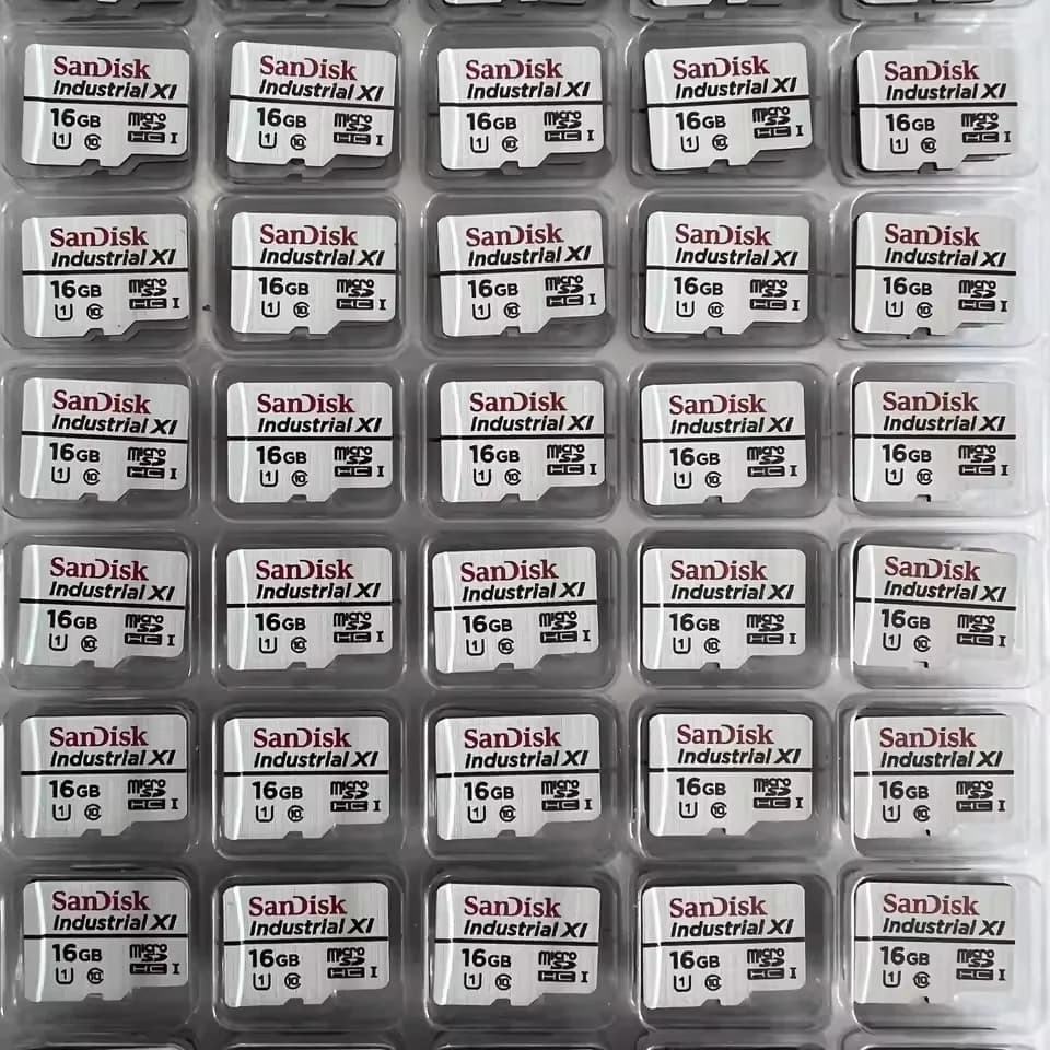 بطاقة ذاكرة SanDisk الأصلية من الفئة الصناعية، سعة 8 جيجا بايت/16 جيجا بايت، C10 U1، بطاقة TF/Micro SD، نطاق درجة حرارة واسع - 5