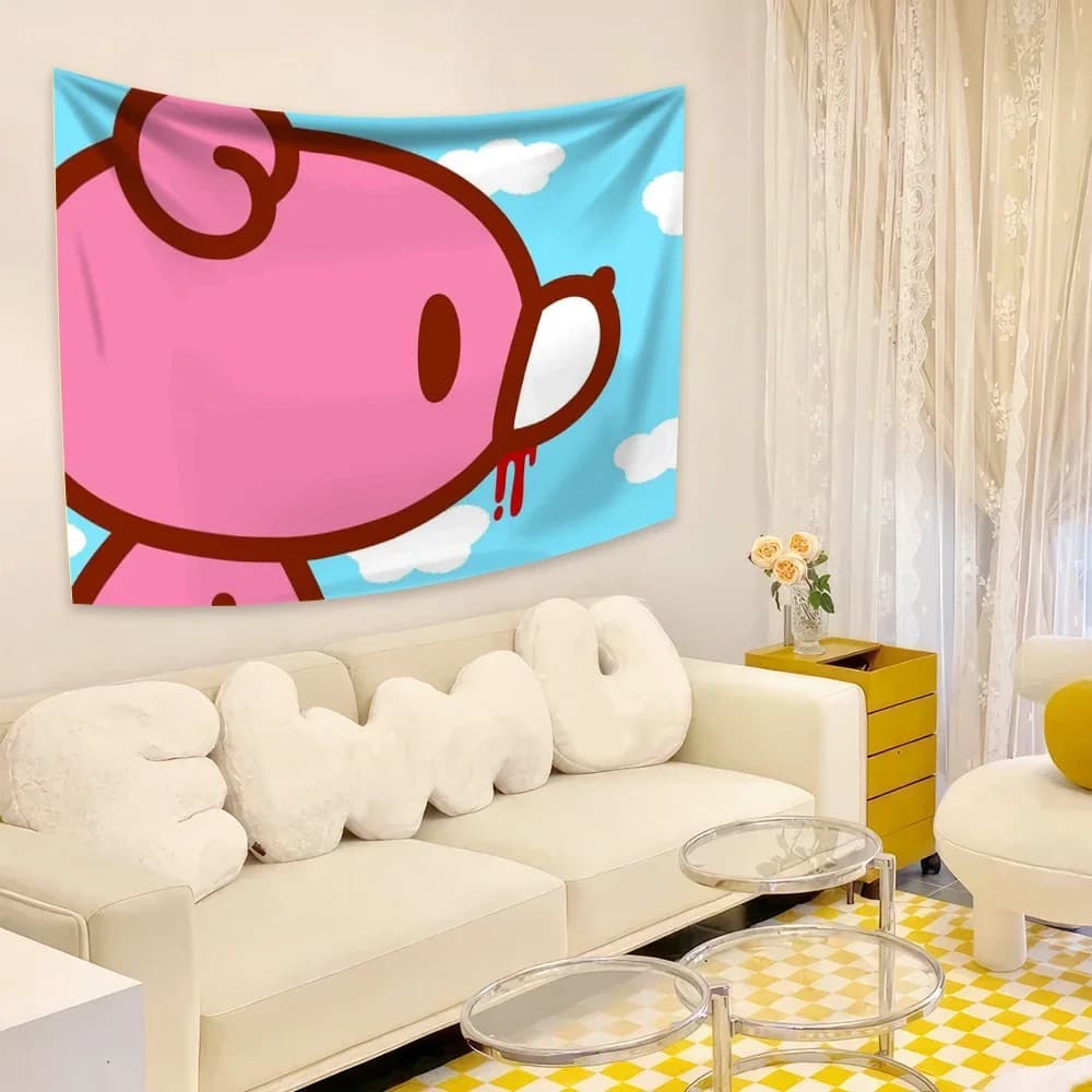 3x5ft Kawaii G-Gloomy Bear Tapestry Anime Tapestry Hanging Tarot Hippie Dorm Wall Hanging Decoration Bohemian Hippie Decor - 6