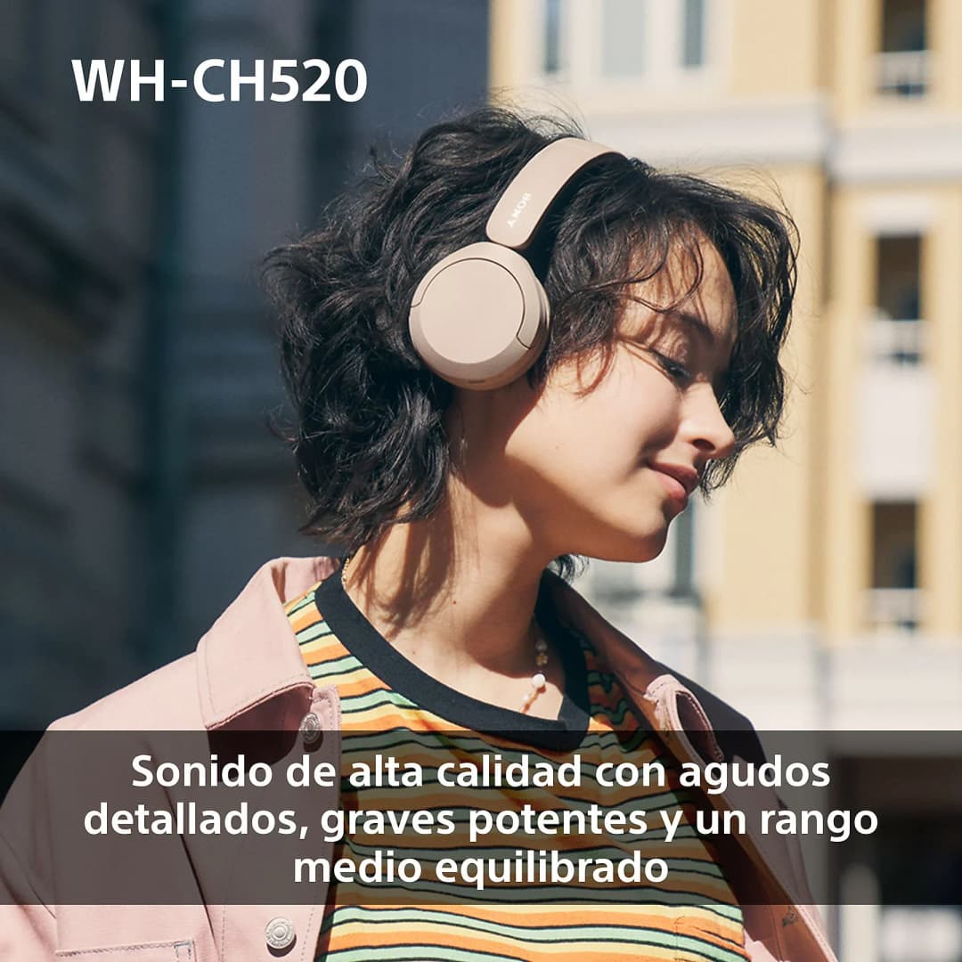 ​ Sony wh-ch520 wireless bluetooth 5.2 on-ear headphones with built-in microphone, battery up to 50 hours, fast charging, dsee, multipoint and voice assistant support ​ - 3