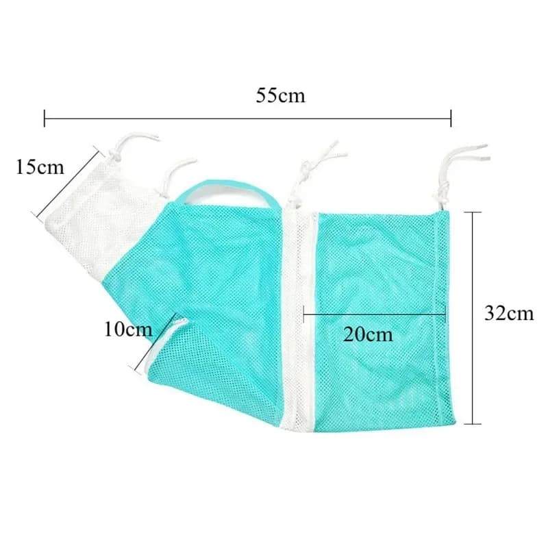 Cat Grooming Shower Bag Mesh Polyester Wash Mesh Bags Adjustable Cats Restraint Bag Prevent Scratching For Bathing Nail Trimming - 4