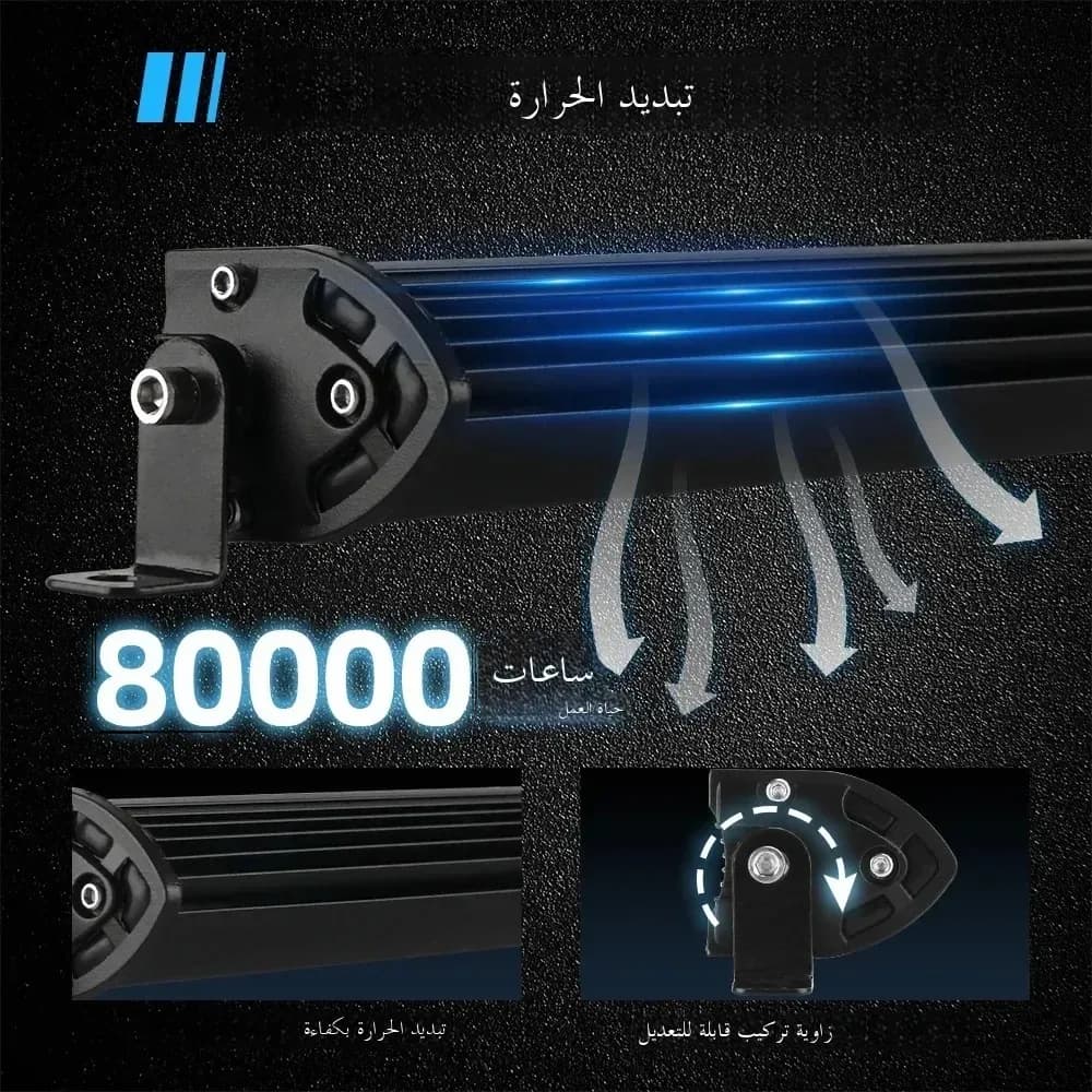 HAOLIDE 6D Ultra Slim LED Light Bar 1 Row 7inch-50inch Driving Light 6000K White for Offroad 4X4 SUV UTV IP68 12V 24Voff-road us - 4