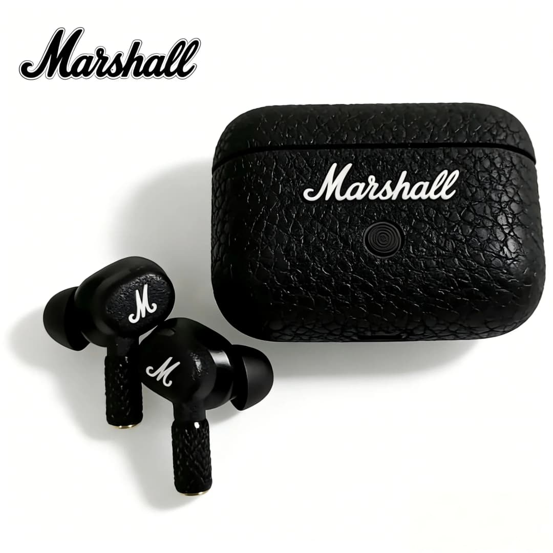 سماعات أذن Marshall MOTIF II 2 ANC لاسلكية بتقنية Bluetooth مع إلغاء الضوضاء النشط إصدار أسود وذهبي HK - 2