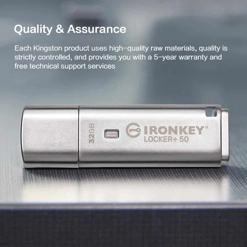 Kingston IKLP-50 USB Flash Drive Professional Hardware Encryption USB3.2 Gen1 Pen Drive Up to 145MB/S 32GB 64GB 128GB Pendrive - 6