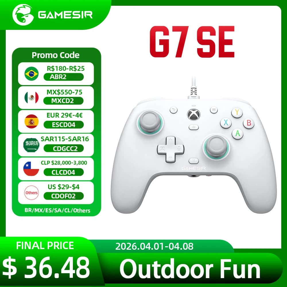 وحدة تحكم الألعاب GameSir G7 SE Xbox سلكية لجهاز Xbox Series X، وXbox Series S، وXbox One، مع عصا تحكم بتأثير هول