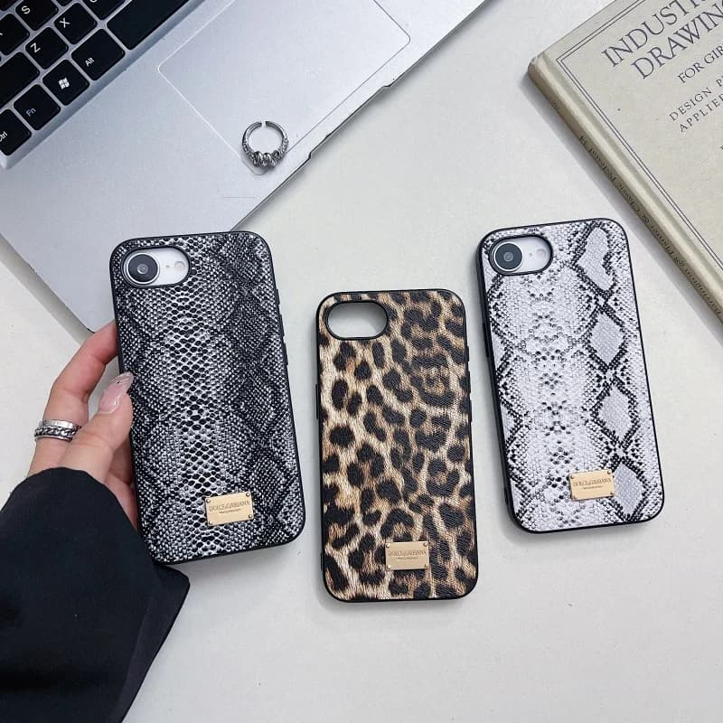 Luxury Leopard Snake leather Anti-Fall Case protectio for iPhone 16 15 13 12 11 14 17 Pro Max Plus 17 Air XS XR shockproof Cover - 2