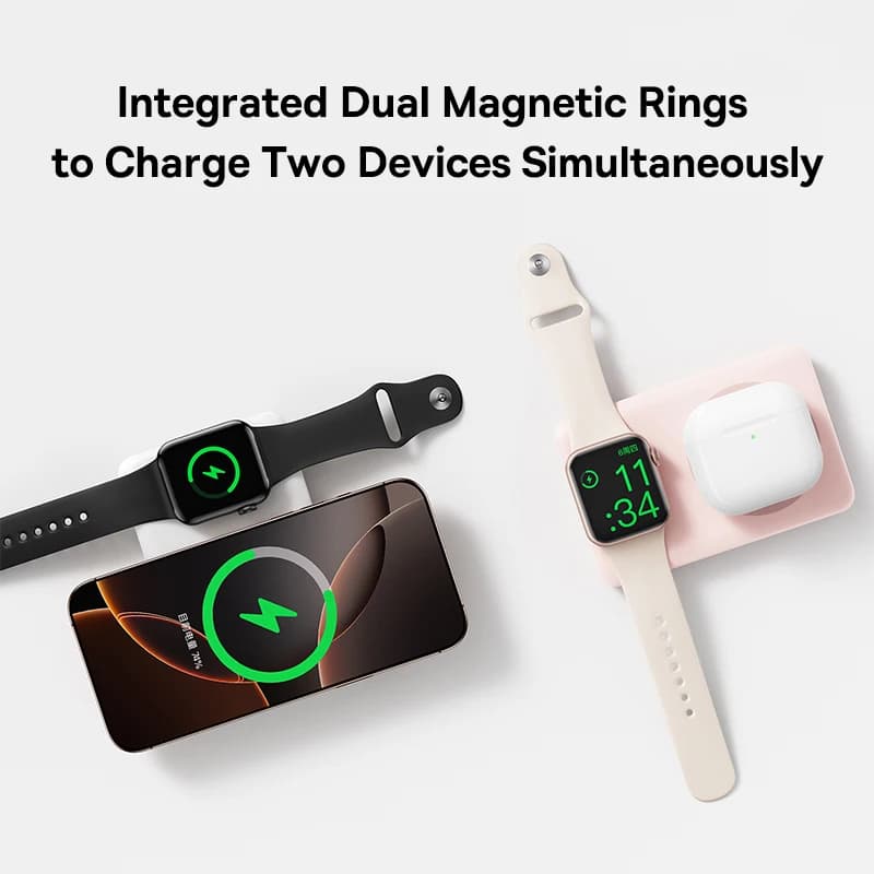 Baseus 27W Magnetic Power Bank 10000mAh 15W Wireless Charging External Battery For iPhone iWatch AirPods Samsung Xiaomi Poco - 3