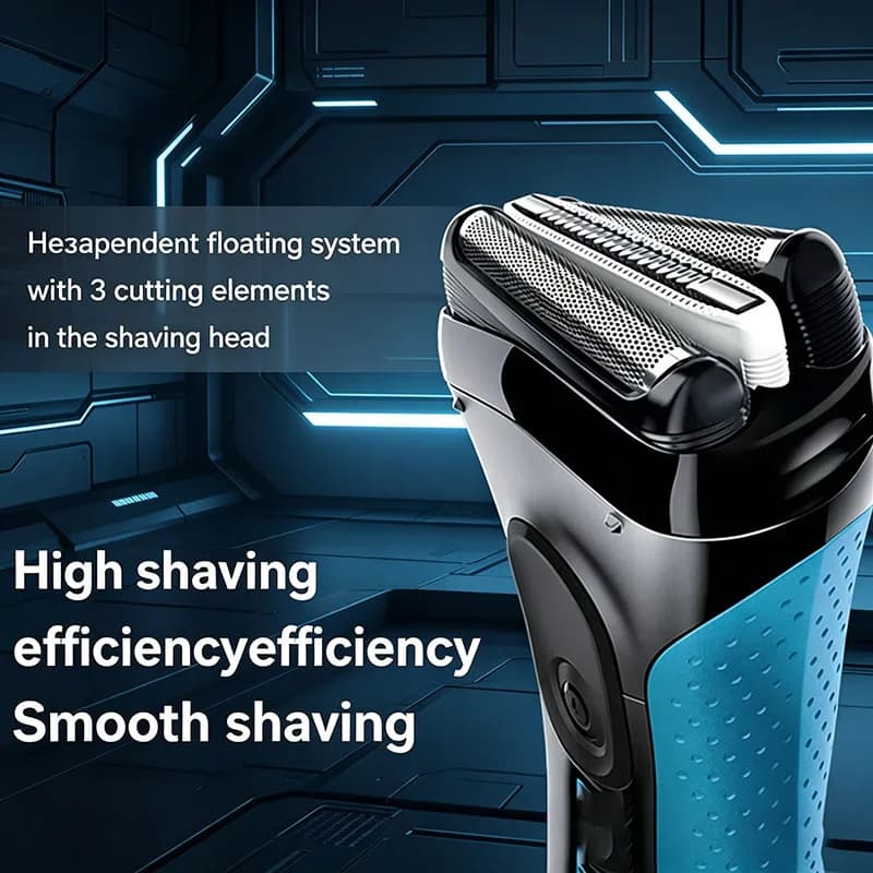 Braun 3040S Electric Shaver Wet Dry Full Body Wash Shaving Razor Sideburns Trimmer 5-Minute Fast Charging Shaving Razor - 5