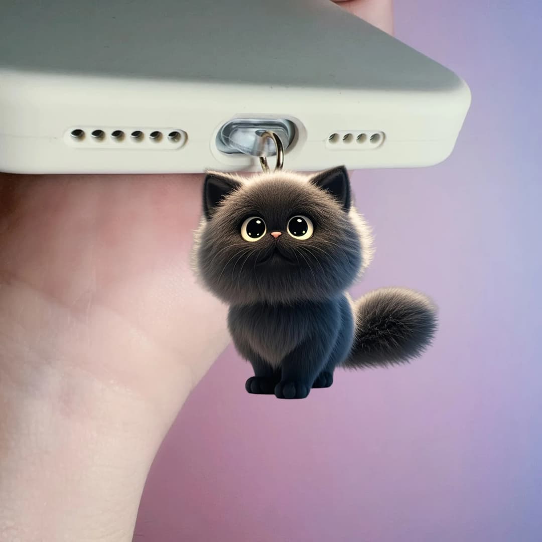 غطاء موصل إكسسوار هاتف مسطح أكريليك لطيف سدادة غبار لإكسسوارات الهاتف المحمول