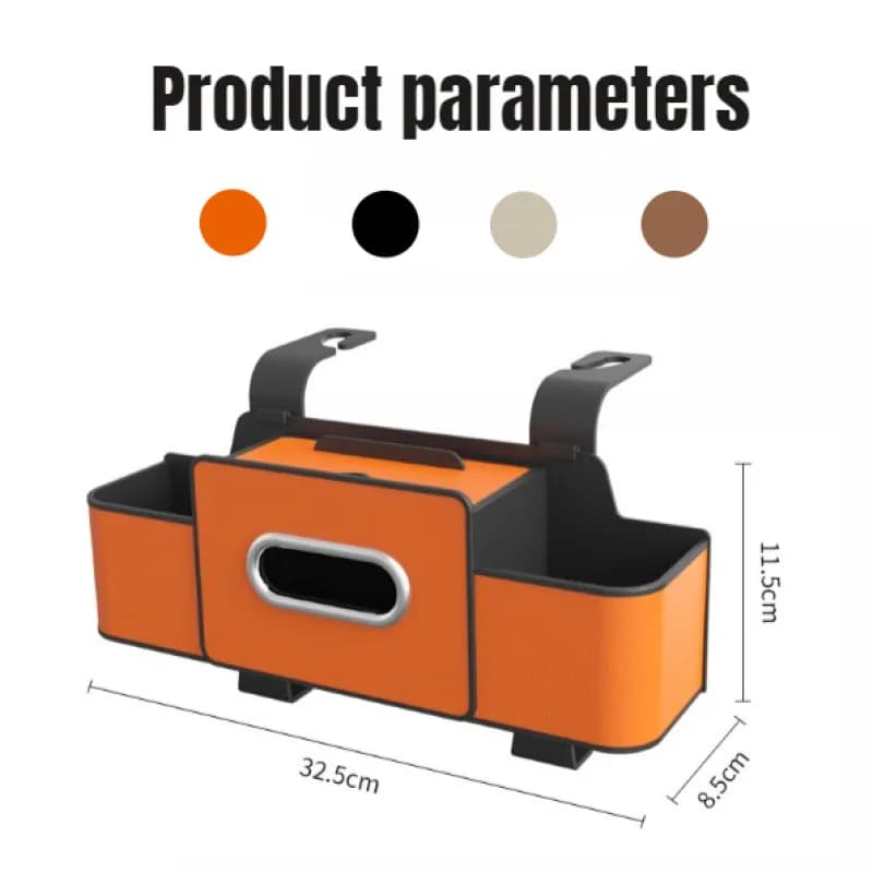 Car Backseat Hanging Seat Hook Storage Cup Holder Universal Car Interior Seat Back Organizer Multifunctional 4-in-1 Storage Box - 6