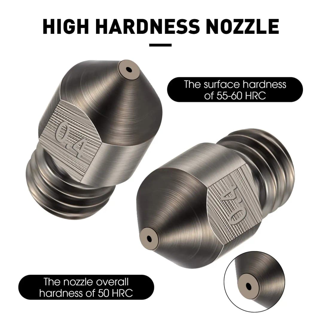Creality Offcial Hardened Steel MK8 Nozzle 0.4mm Ender 3 Nozzle for Ender3 Pro/Ender 3 V2/Ender 5/CR-10 Series 3D Printer Nozzle - 4