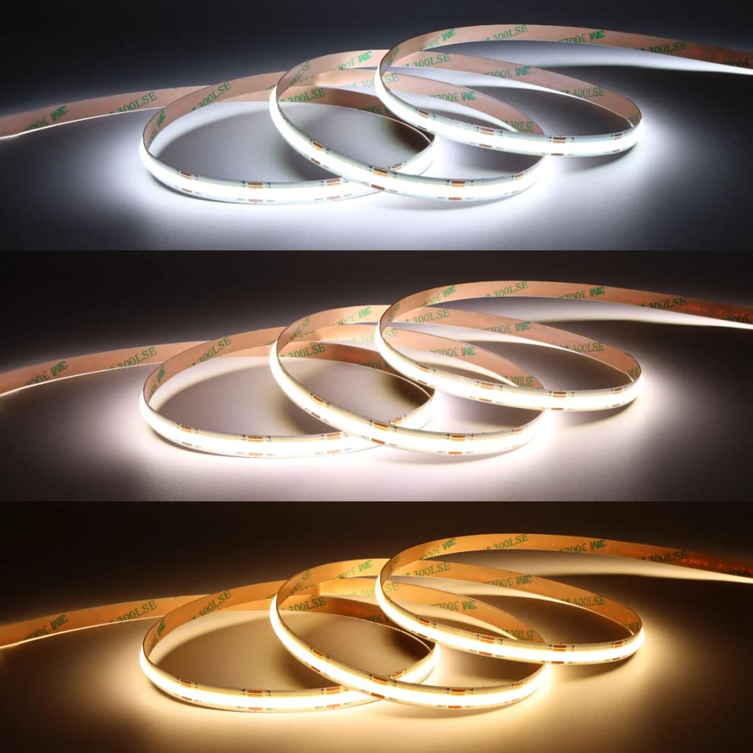 Tuya Smart WiFi Switch COB CCT LED Strip Light 3M 5M 24V Power Adapter EU/US Plug Dimmable Lamp LED Tape for Room Kitchen Decor - 5