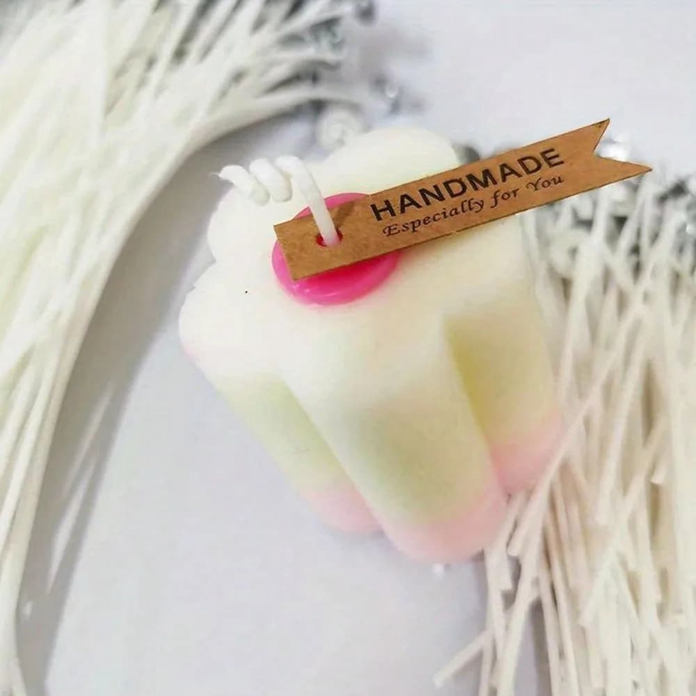 100pcs Candle Wick with Base Set + Various Styles of Wick Holders Candle-making Tool Kit - 3