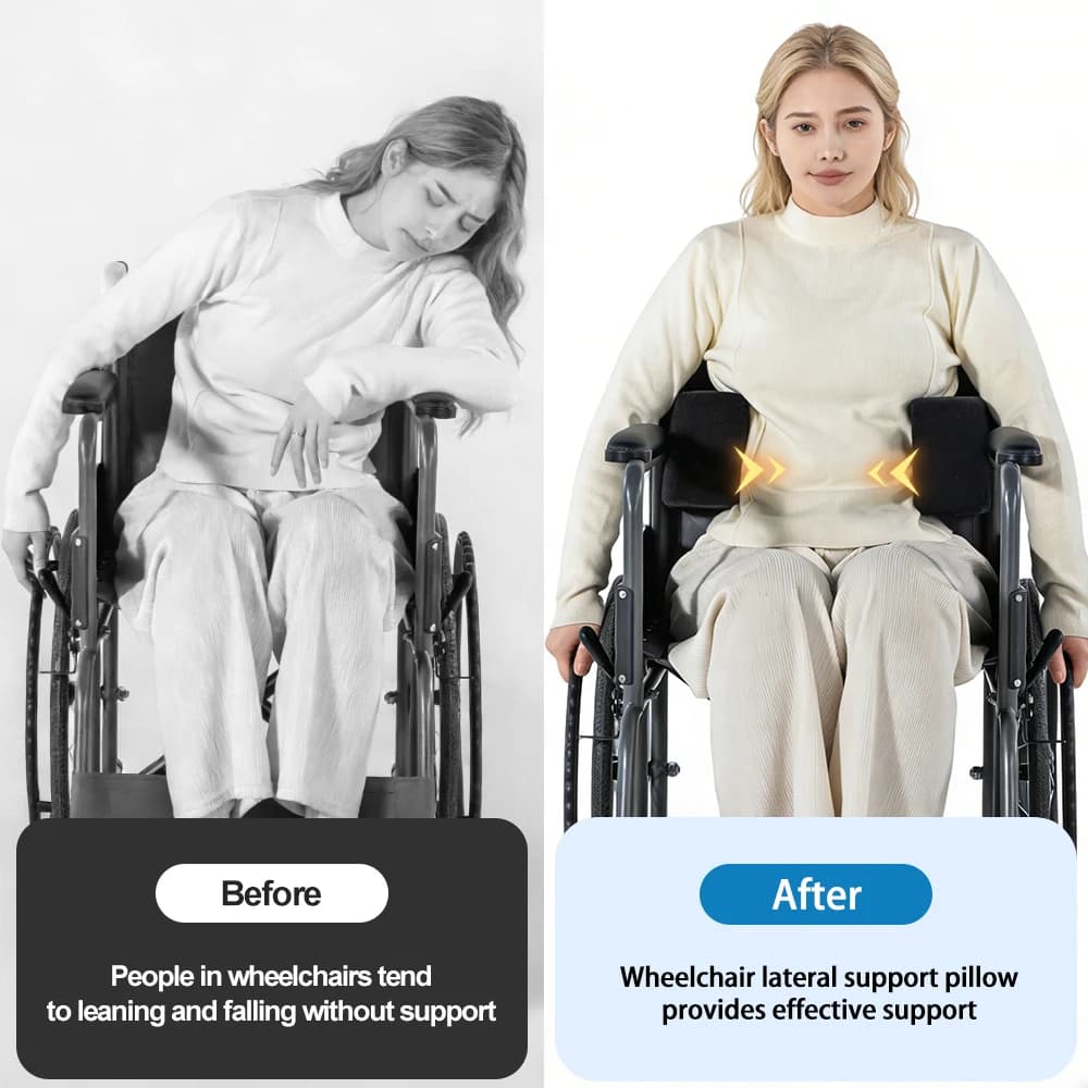 Wheelchair Side Support Pad，Adjustable Side Plate Support Device，Suitable for Wheelchair, Lateral Foam Wedge for Elderly - 2