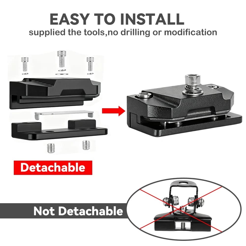 قاعدة إضاءة بقعة عالمية للسيارة حامل تثبيت مشبك تثبيت غطاء المحرك حامل إضاءة عمل LED مشبك تثبيت شريط إكسسوارات للطرق الوعرة 4x4 - 5