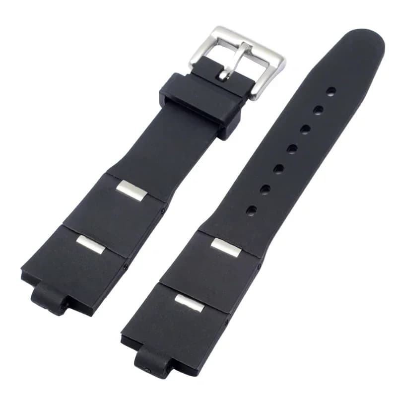 Black Rubber silica gel strap for Bvlgari  Watch Strap with notch 22x8 24x8mm DP42C14SVDGMT men's and women's watch chain - 4