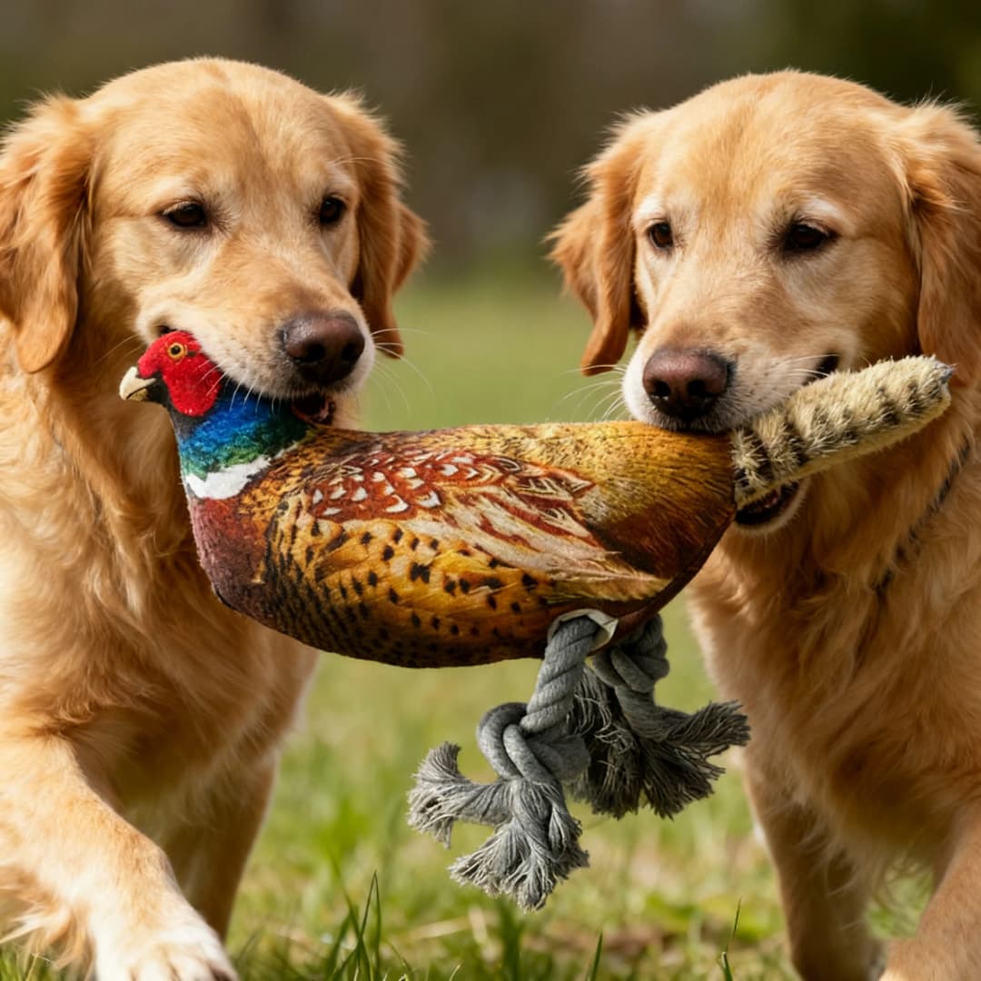 Plush Toy for Cats and Dogs: Lifelike Pheasant, Tear-Resistant Knotted Toy, Washable, Interactive Companion Toy for Pets - 2