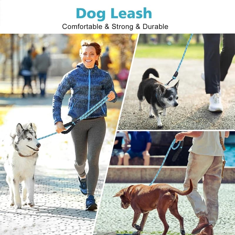 3m pet Reflective Nylon tow rope non slip foam handle pet Adjustable towing ropes  large middlesmall dogs outdoors Pet Supplies - 6