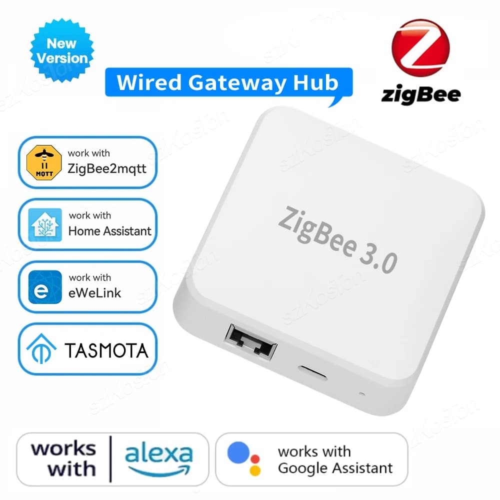 مركز بوابة ذكي ZigBee 3.0 تطبيق eWeLink أتمتة المنزل الذكي جسر إيثرنت يعمل مع Tasmota Zigbee2MQTT مساعد المنزل