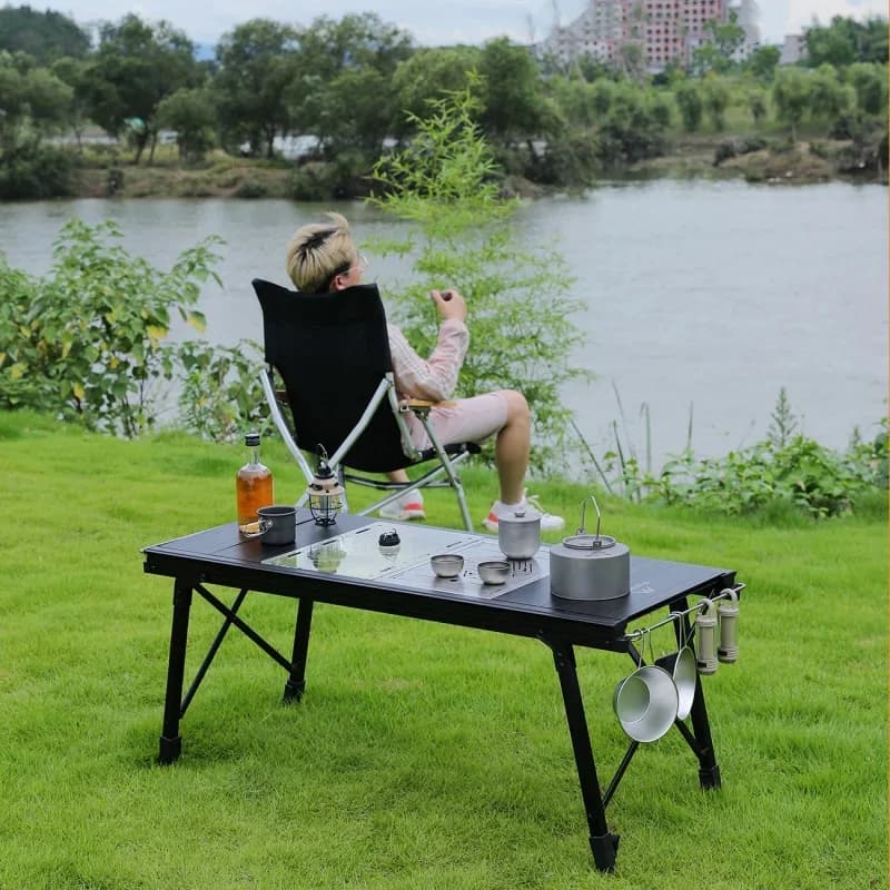 Mountainhiker التخييم للطي رفع للإزالة وحدة متعددة IGT الجدول موقد غاز المحمولة مخيم شواء طاولة شواء في الهواء الطلق نزهة الجدول - 5