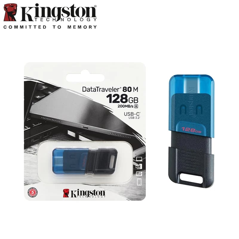 Kingston DataTraveler 80M USB 3.2 Type-C Flash USB Drive 64GB 128GB 256GB Up to 200Mb/s Portable Pen Drive Memory U Disk - 5