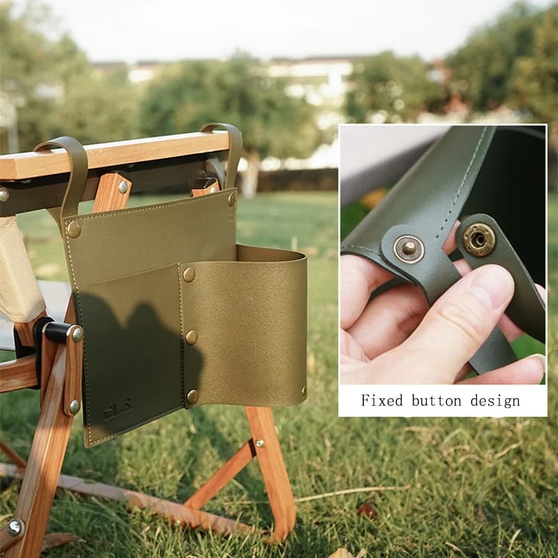 حقيبة تخزين كرسي تخييم خارجي، حقيبة شبكية معلقة جانبية للطاولة القابلة للطي، جيب معلق محمول لرف التخييم - 3