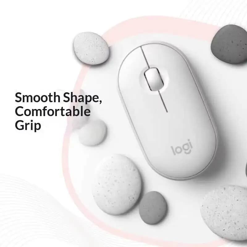 Logitech M350 Pebble Wireless Mouse - Minimalist Design, Quiet Clicks, 10m Range, 77g Light, Eco-Friendly Build - 2