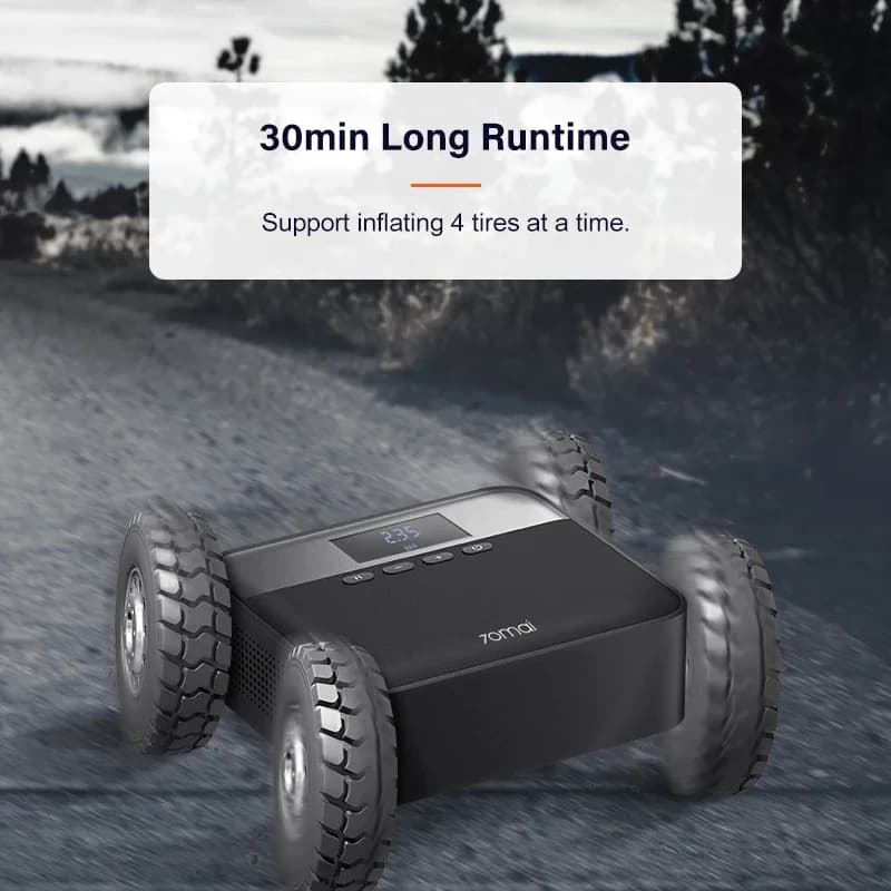 70mai Portable Air Compressor Tire Inflator Air Pump for Car Tires DC 12V Tire Pump Preset tire pressure For Bike Ball - 5