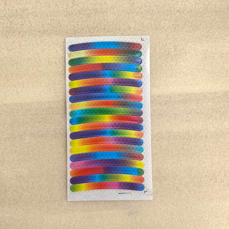 Anti-Collision Reflective Warning Stickers For Car Motorcycle, Bicycle Wheels, Seven-Color Laser Car Decoration Accessories - 5