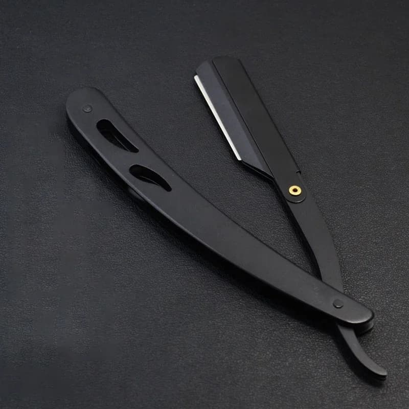 شفرة حلاقة مستقيمة للرجال، شفرة حلاقة حادة من الفولاذ المقاوم للصدأ، شفرة حلاقة يدوية احترافية، أداة قص اللحية