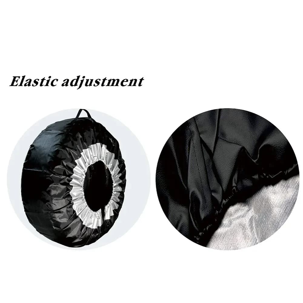 1/2/4pcs Car SUV Tire Cover Case Spare Tire Wheel Bag Tyre Spare Storage Tote Polyester Oxford Cloth Wheel Protection Cover - 5