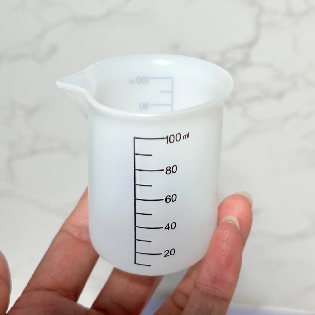 3PCS 100ml Silicone Measuring Cups with Dual Scale(ml/Oz) Non-Stick Epoxy Resin Mixing Tools for Jewelry Casting Waxing Molds - 6