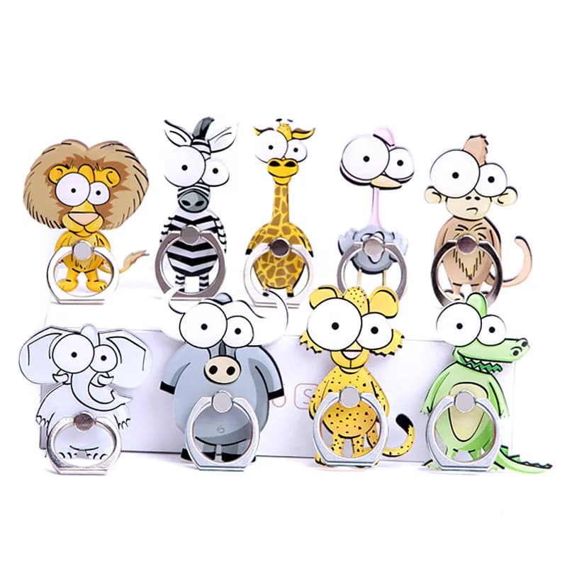 حامل هاتف محمول عالمي 360 درجة، حامل حلقة إصبع، حامل هاتف، حامل مكتب، خطاف سيارة - 2