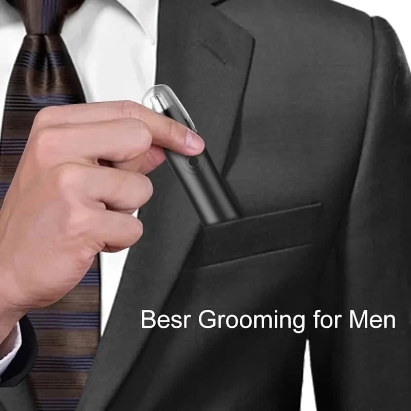 HOMEFISH ماكينة حلاقة كهربائية لإزالة شعر الأنف والأذن والرقبة والحاجبين للرجال عدة تنظيف وإزالة الشعر - 6