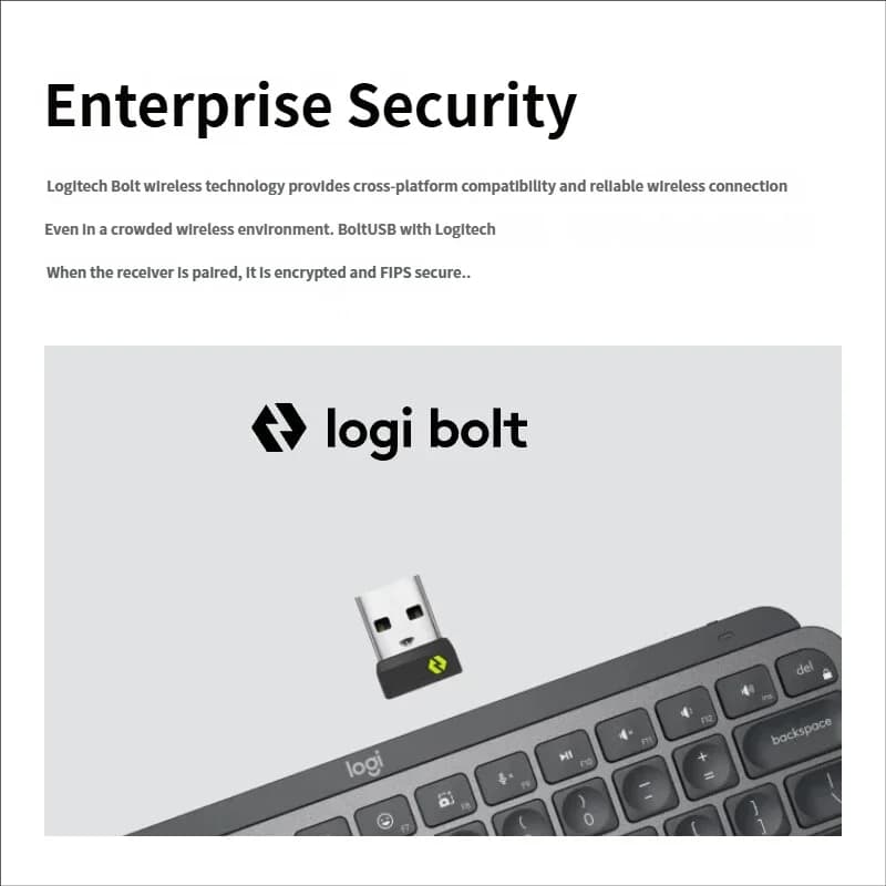 Logitech MX Keys Mini For Business Wireless Bluetooth Keyboard High end Office Intelligent Backlight with Receiver Smooth - 4
