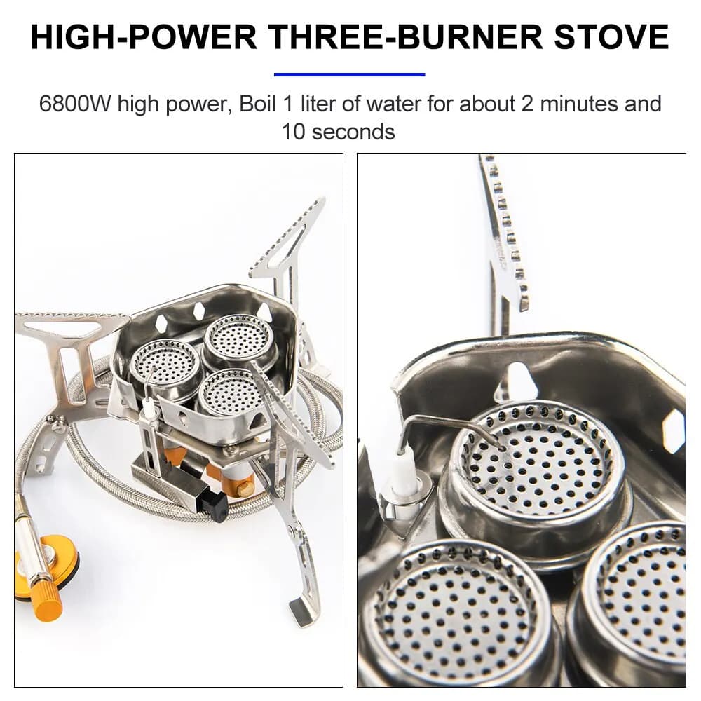 Widesea Camping Tourist Burner Big Power Gas Stove Cookware Portable Furnace Picnic Barbecue Tourism Supplies Outdoor Recreation - 5