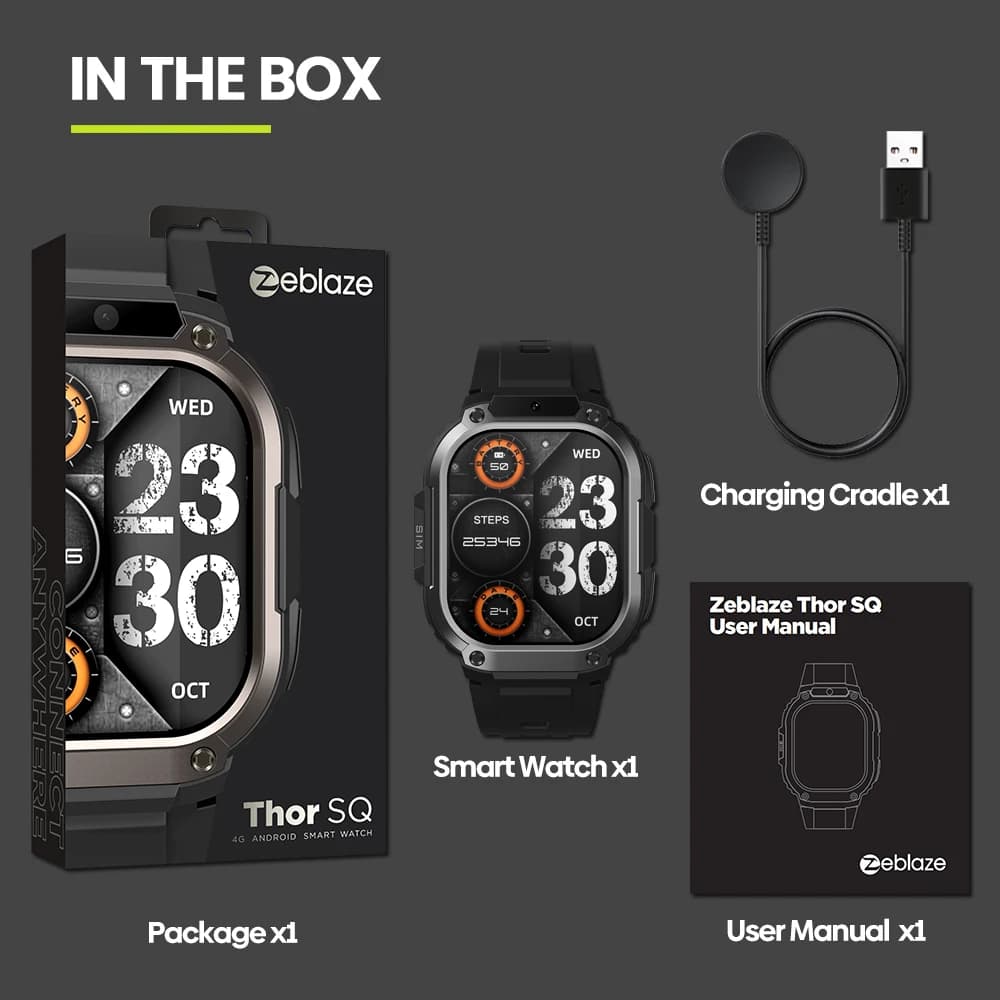 Zeblaze Thors SQ 4G GPS 2.13 inch AMOLED Google Play 2GB+16GB Front Camera Google Maps Android 8.1 Smart Watch Phone - 4