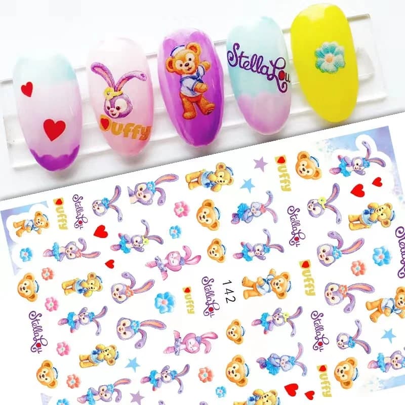 New 3D Cartoon Nail Stickers Nail Art Decoration Disney Mickey Stitch Stickers Nail Art Decals DIY Anime Nail Art Supplies - 6