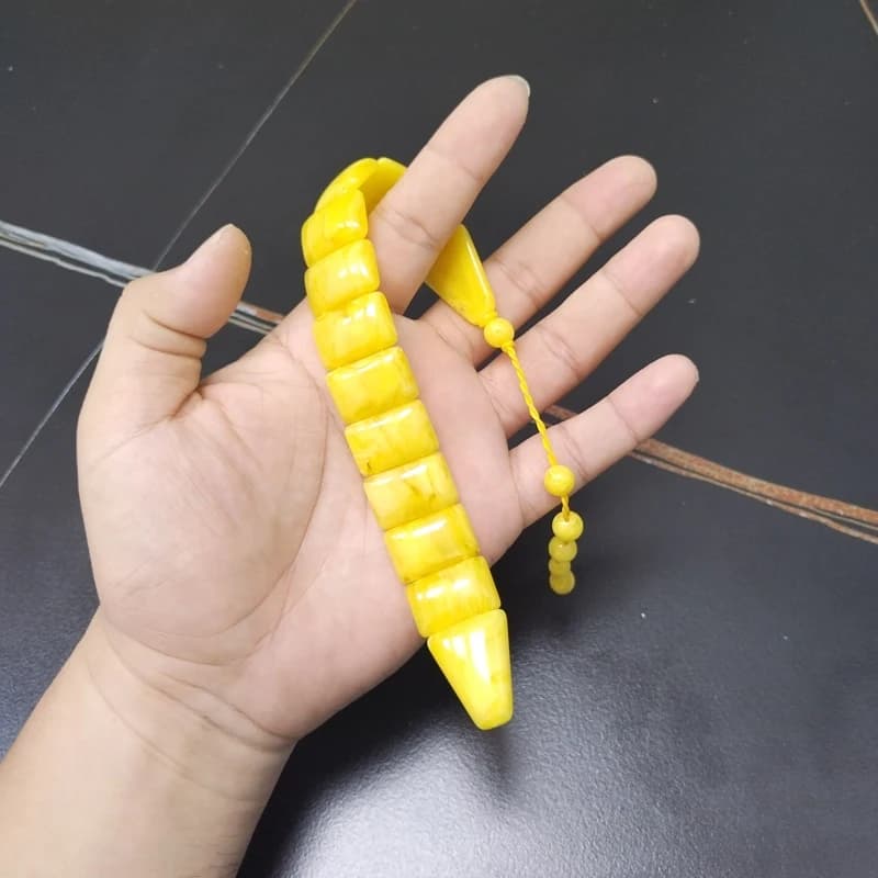 إكسسوارات عصرية تركية من الراتنج الأصفر اليوناني في اليد هدية عيد رمضان - 2