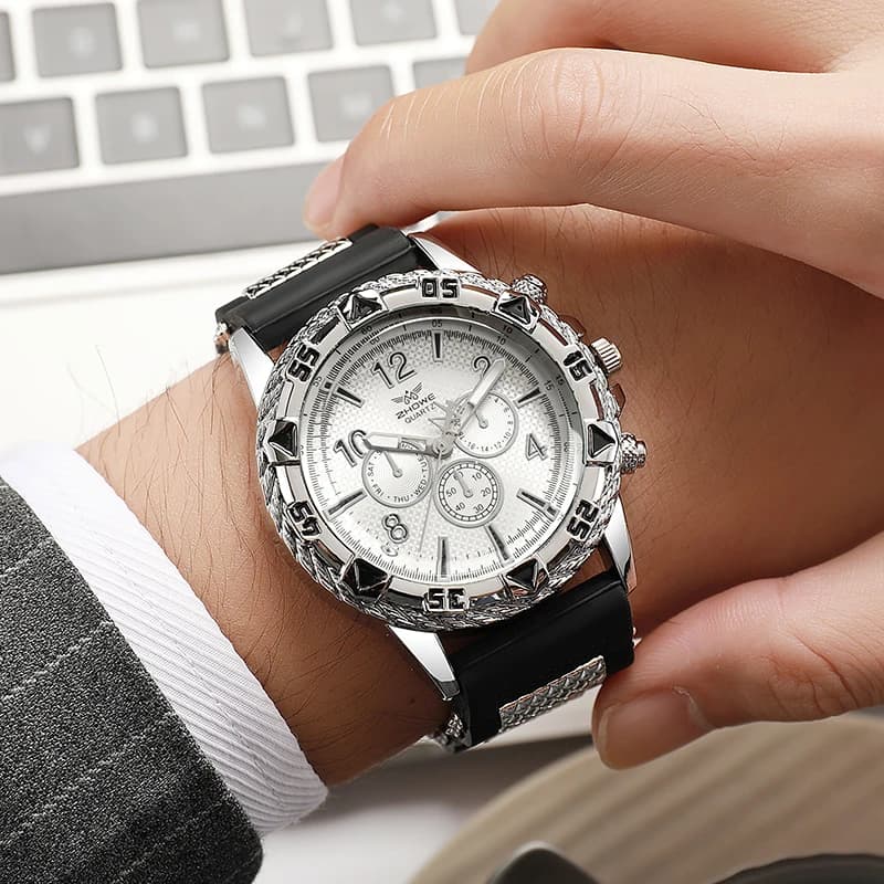 Fashion Sports Style Silicone Men's Watch Casual Wrist Watch - 4